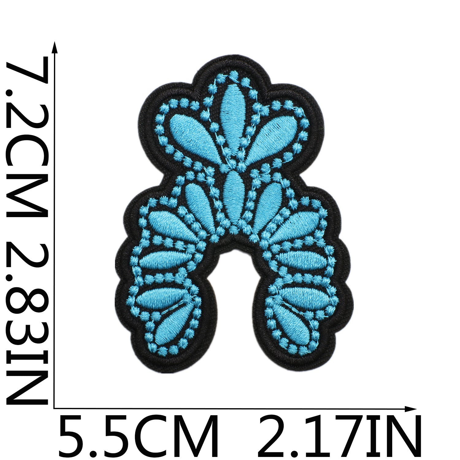 Wholesale Western Denim Embroidery Cloth Sticker FS